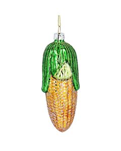 Gisela Graham Glass Sweetcorn Decoration